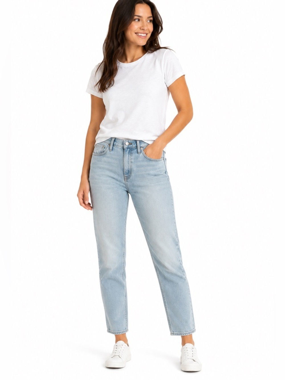 Madewell Full Length Classic Straight Jeans Light Wash High Rise Size 29 Casual